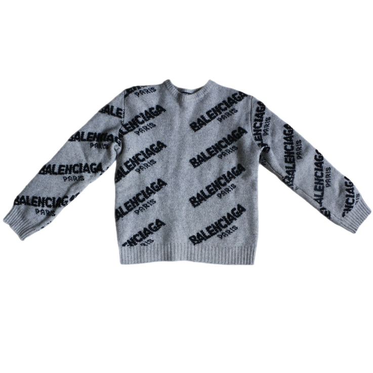 Balenciaga Grey Logo Sweater 