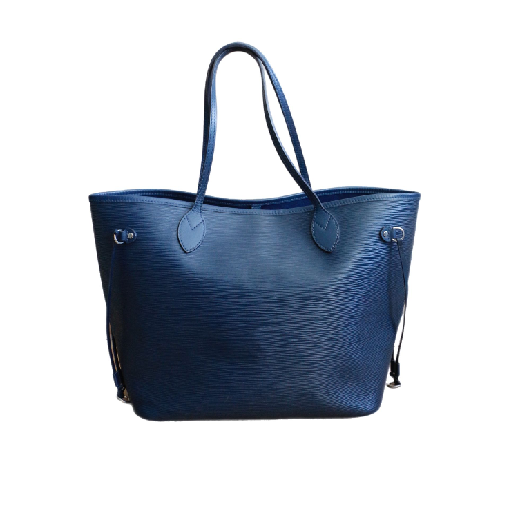 Louis Vuitton Blue Neverfull Epi MM Bag 