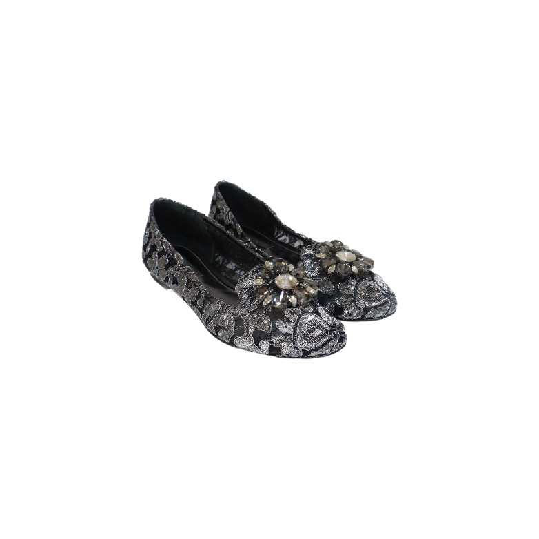 Dolce Gabbana Silver Slippers