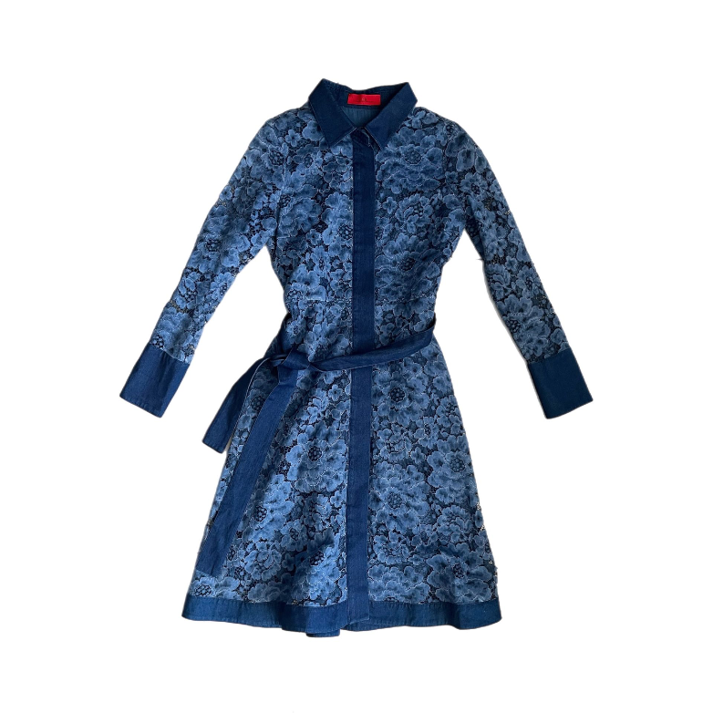 Carolina Herrera Blue Flowers Dress