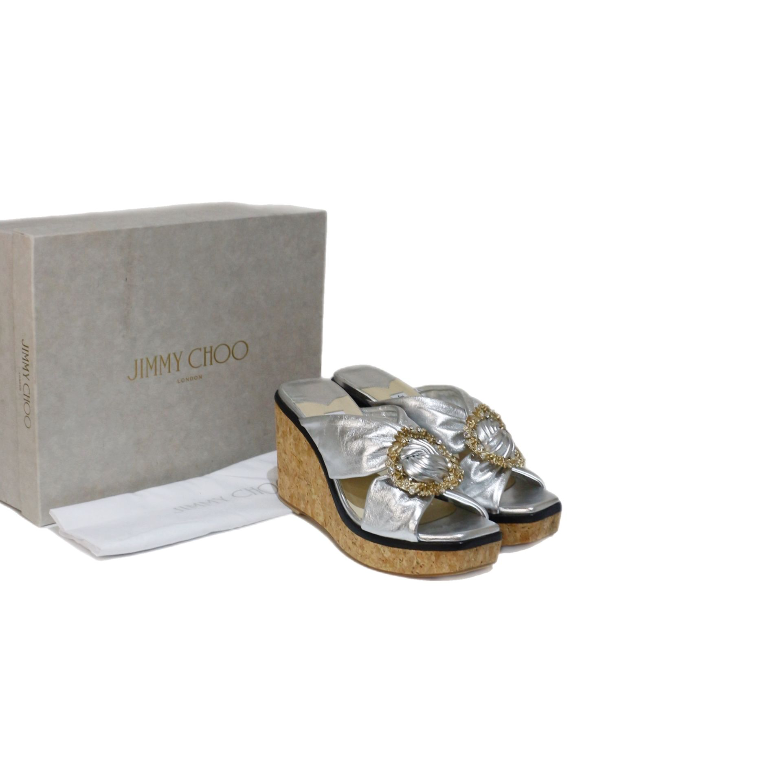 Jimmy Choo Silver Wedges
