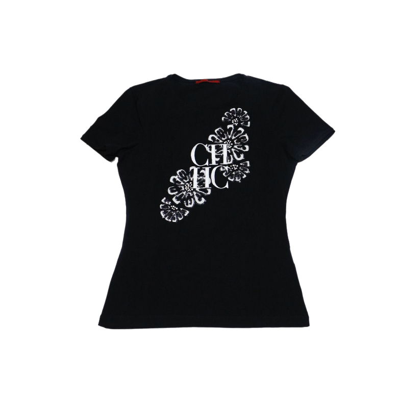 Carolina Herrera Black & White Flowers T-shirt