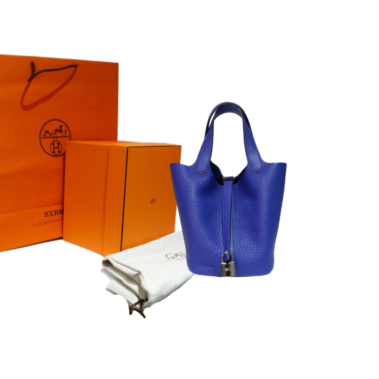 Hermés Blue Picotin Lock Bag