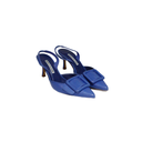 Manolo Blahnick Blue Leather Pumps