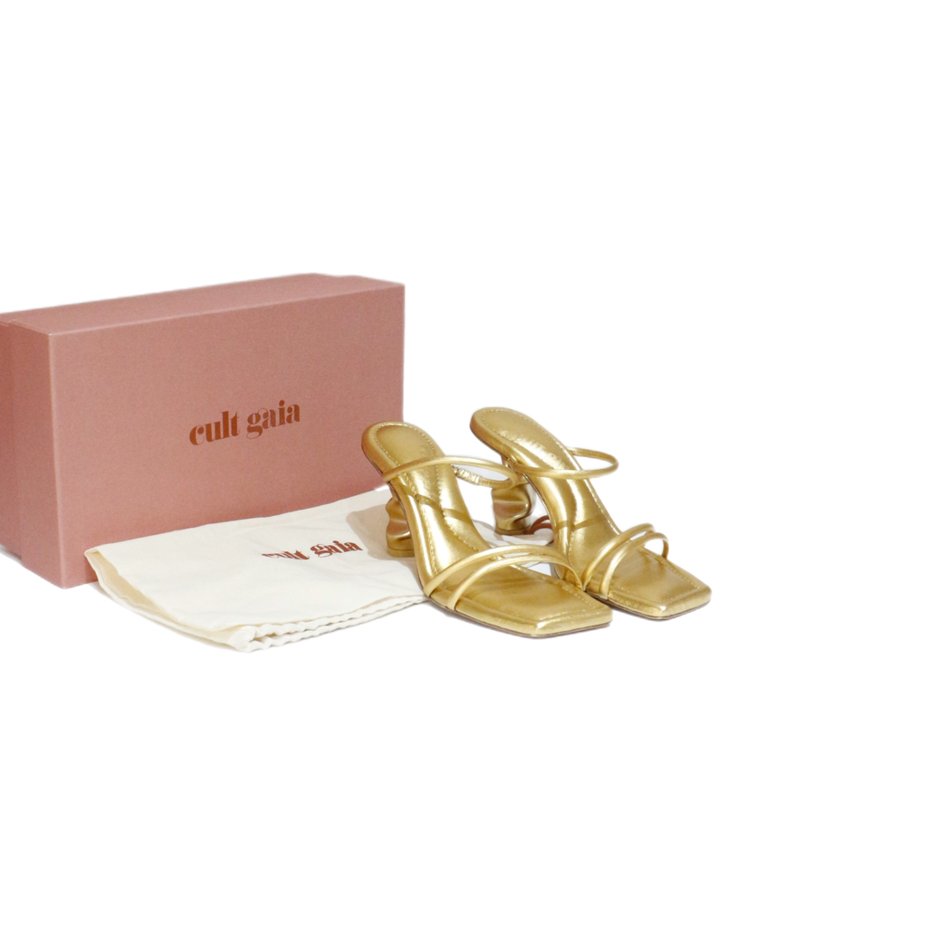 Cult Gaia Gold Pumps