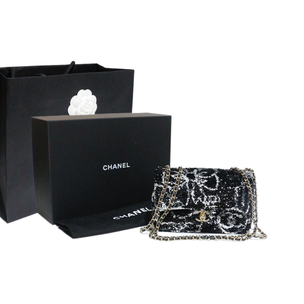 Chanel Mini Classic Single Flap Sequins Bag