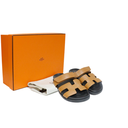 Hermés Gold Chypre Sandals