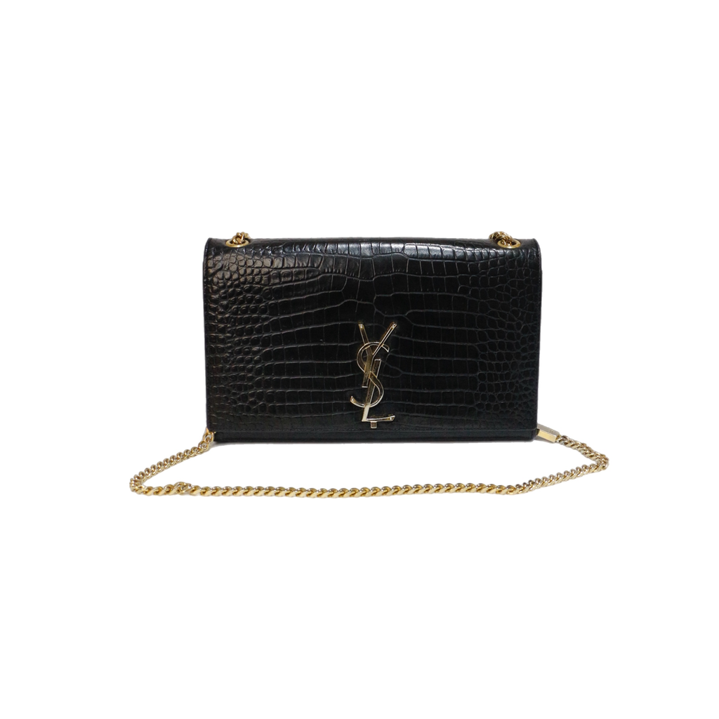 Saint Laurent Kate Croc Bag