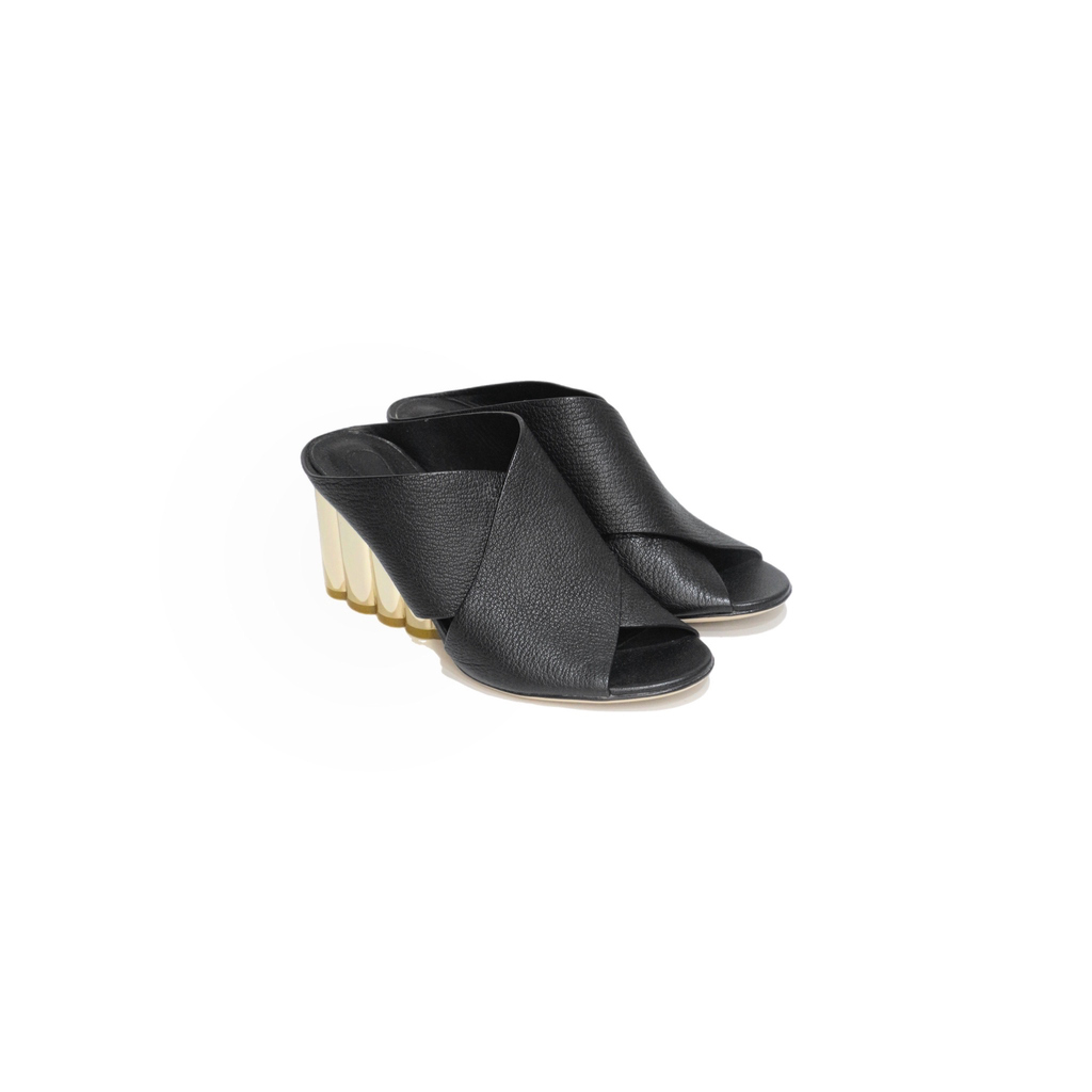 Ferragamo Igea Black Leather Mules