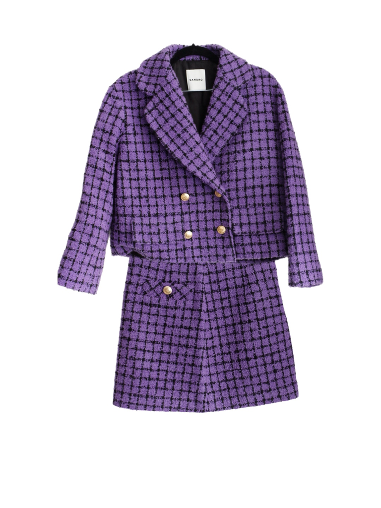 Sandro Tweed Purple Set