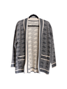 Sandro Gray Logo Reversible Cardigan