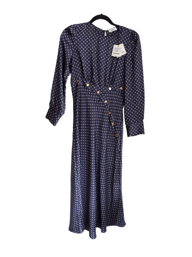 Sandro Dotted Blue Dress