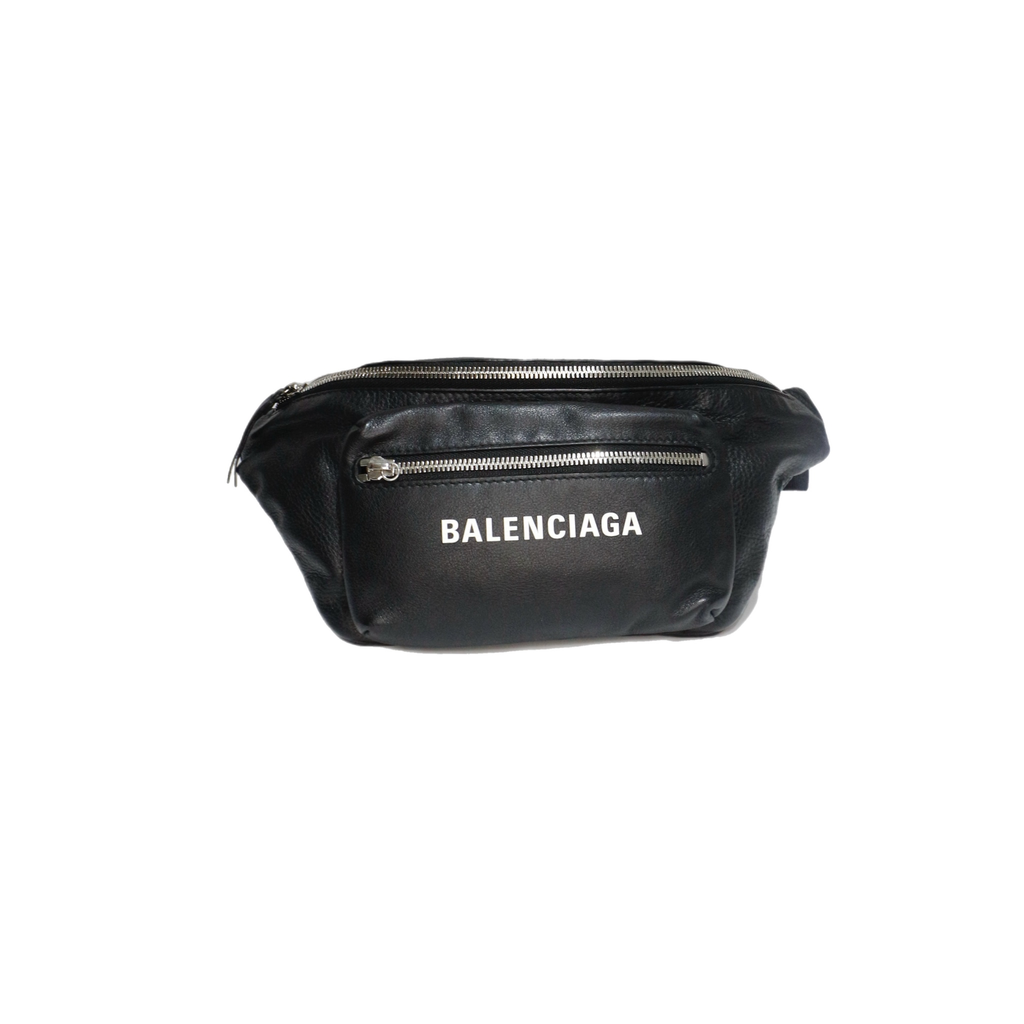 Balenciaga Black Leather Belt Bag