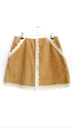 Maje Suede Camel Skirt
