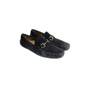 Ferragamo Blue Suede Mocasines