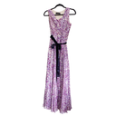 Carolina Herrera Purple Floral Print Dress
