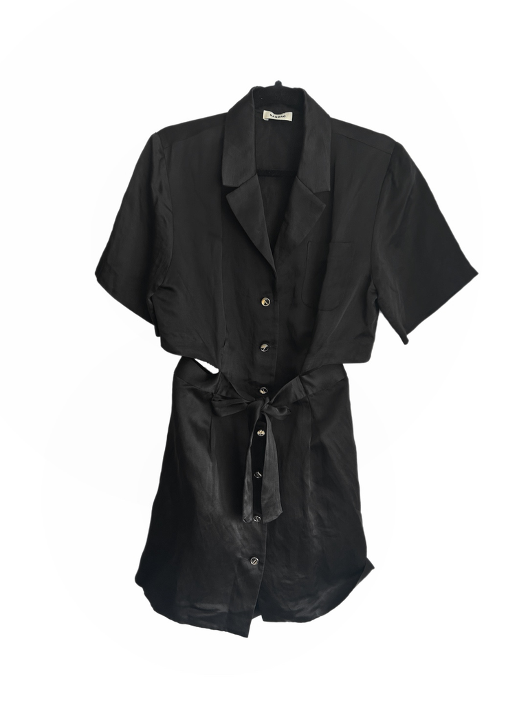Sandro Black Buttoned Down Dress