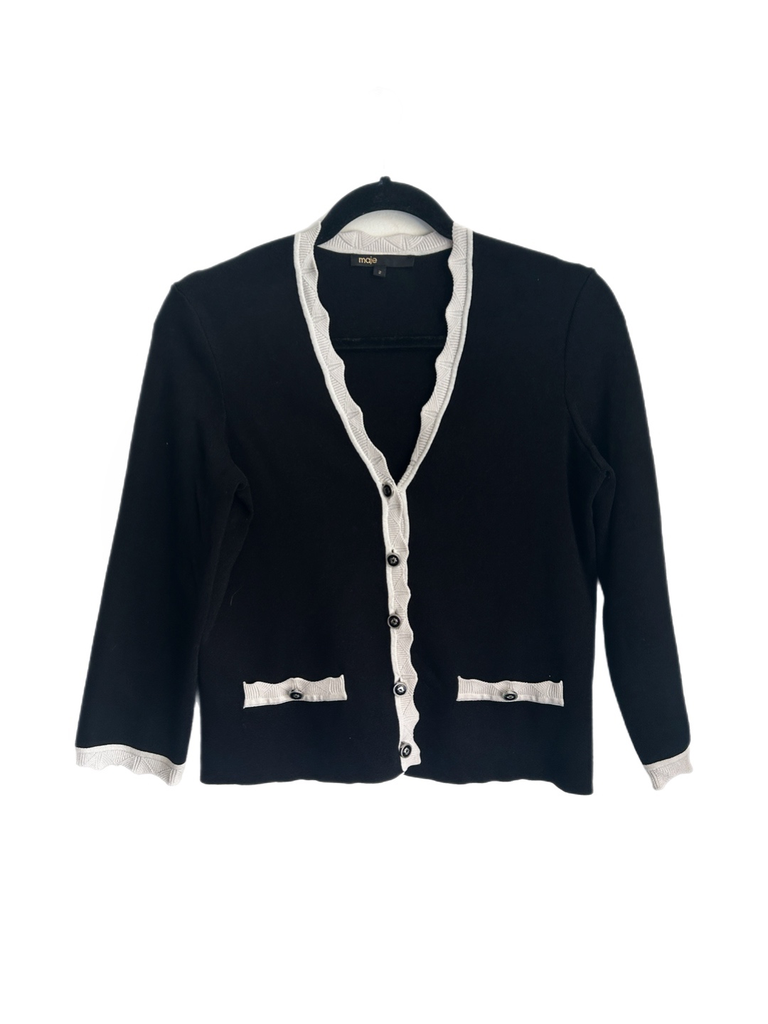 Maje Black & White Sweater