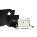 Chanel White Caviar Vanity Bag
