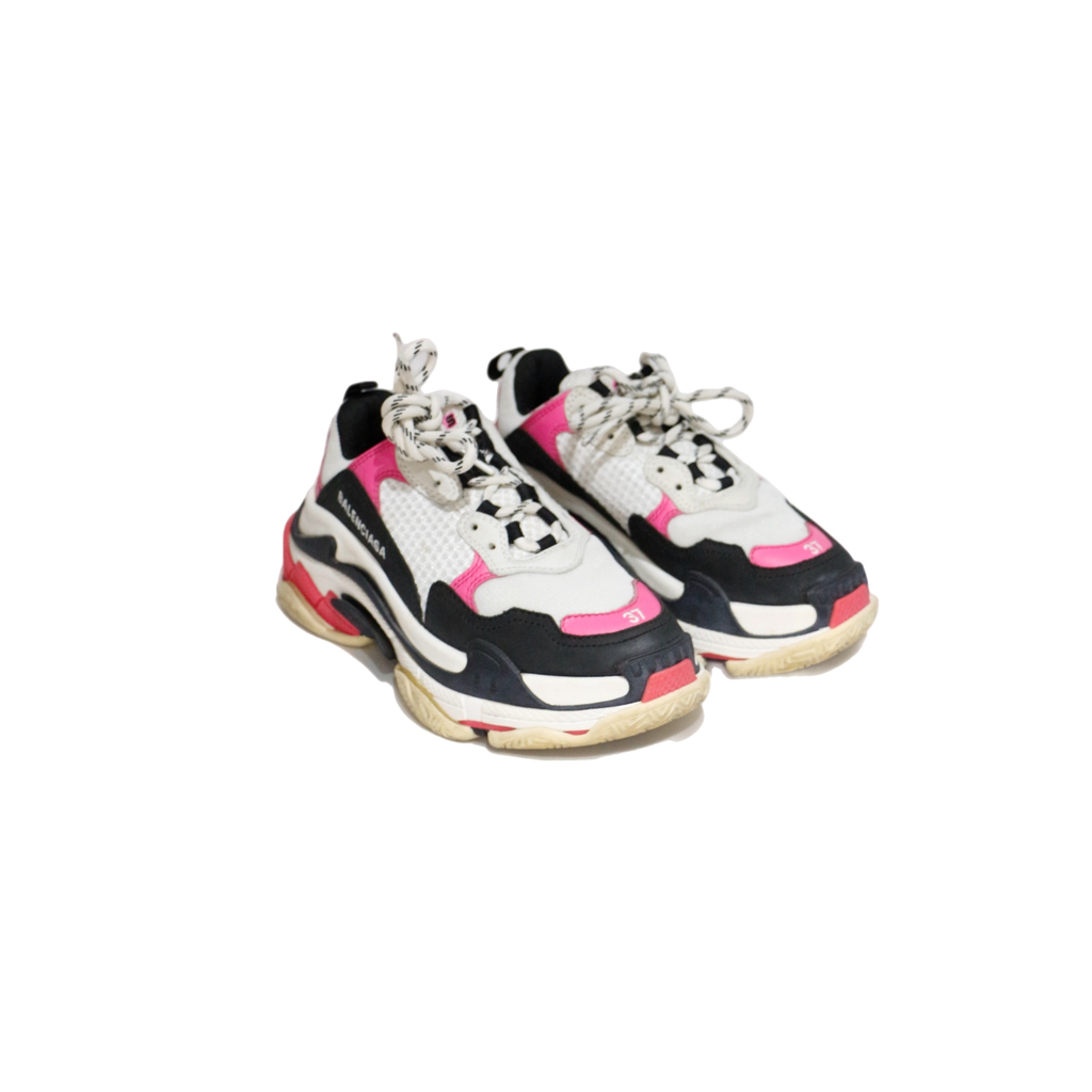 Balenciaga White, Pink & Black Sneakers