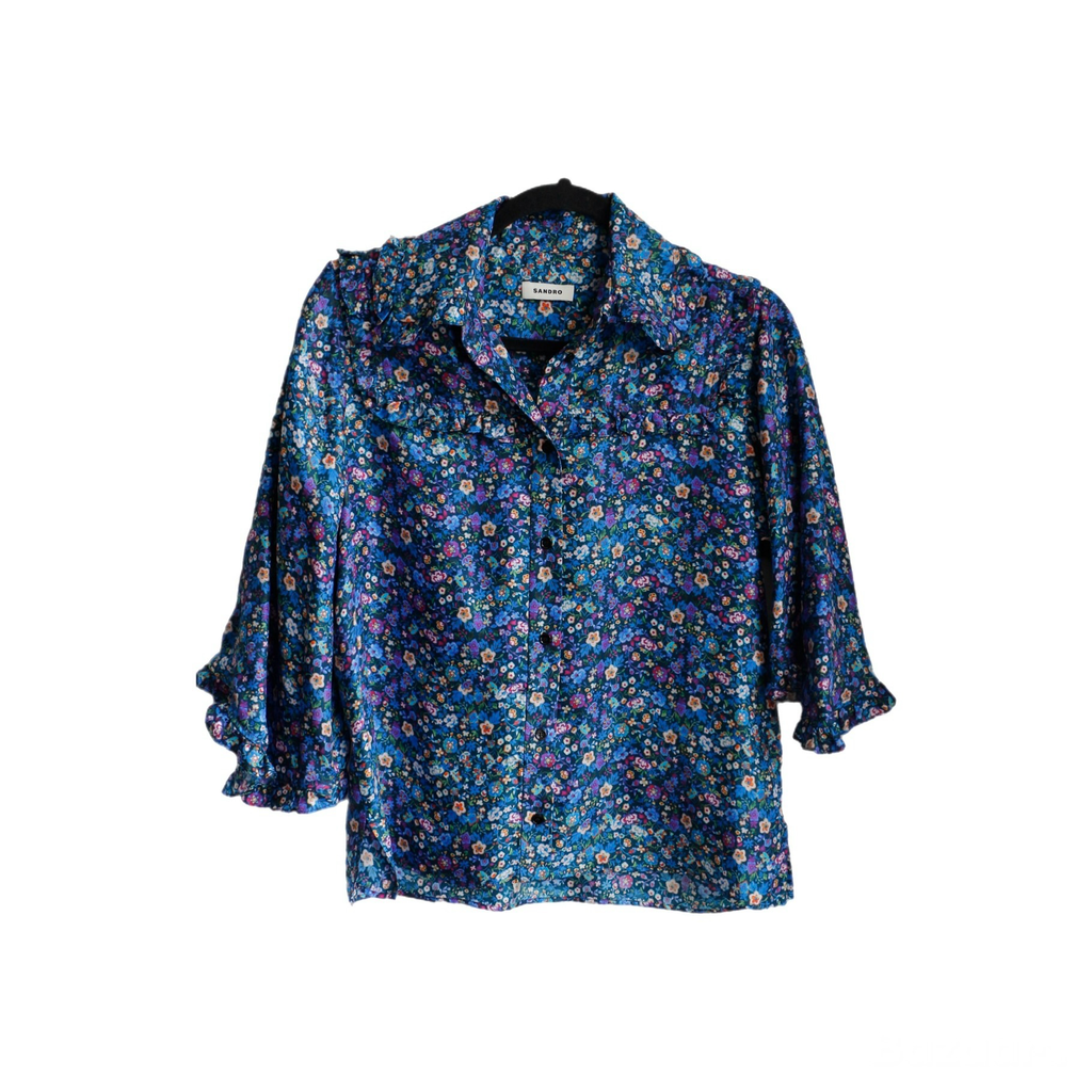 Sandro Floral Print Blouse
