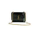Saint Laurent Green Velvet Crossbody Bag