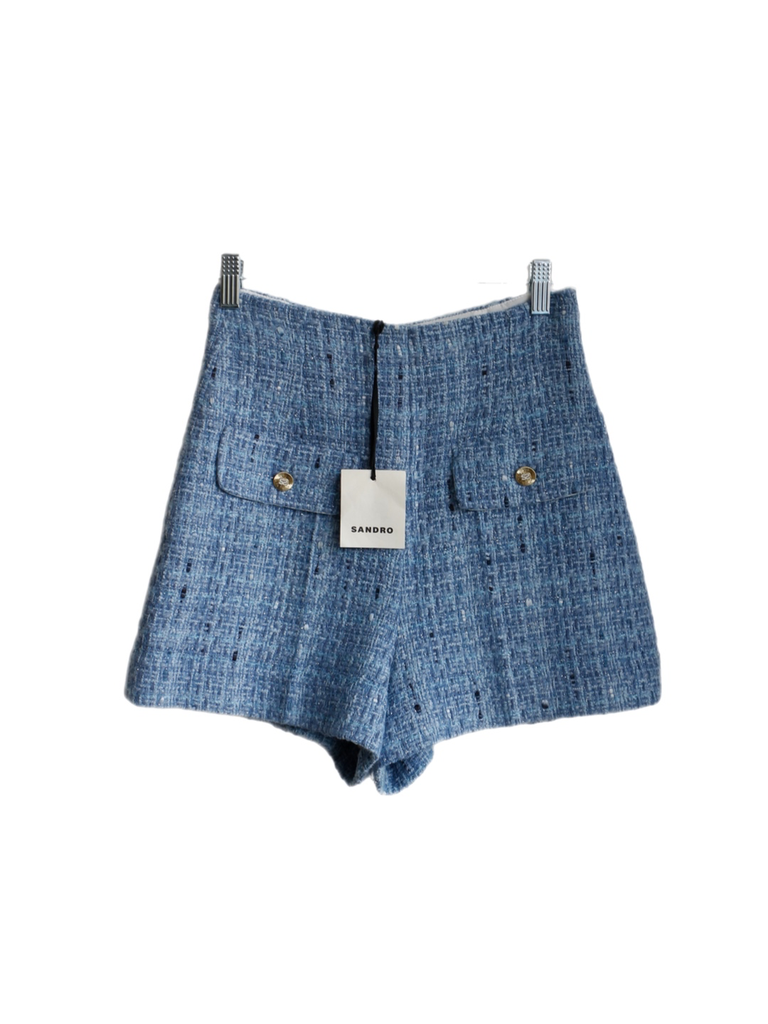 Sandro Tweed Blue Shorts