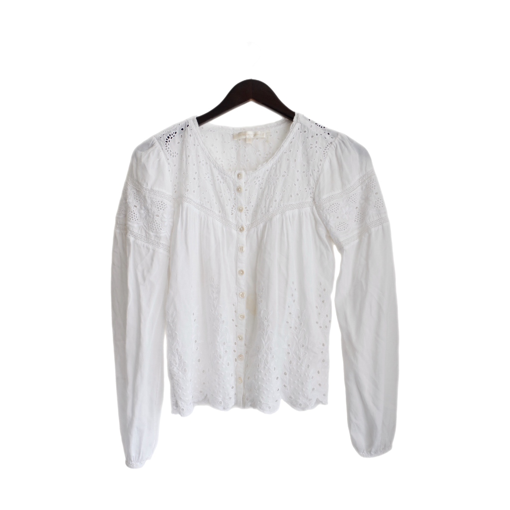Love Shake Fancy White Blouse