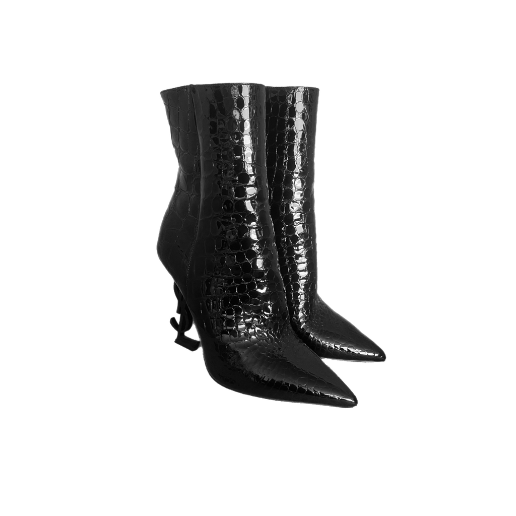 Saint Laurent Croc Opyum 110 Boots