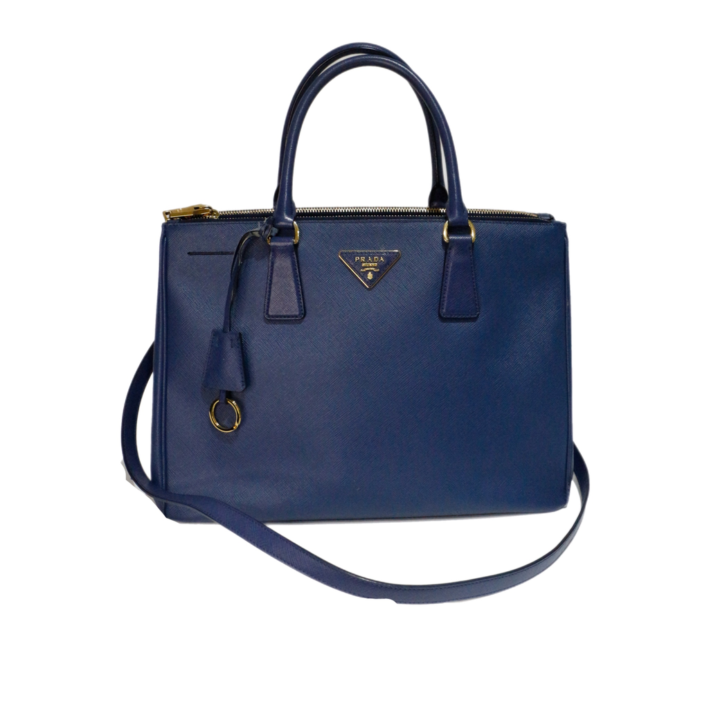Prada Saffiano Blue Galleria Bag