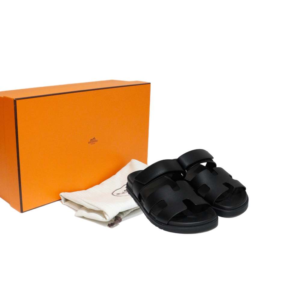 Hermés Black Chypre Sandals