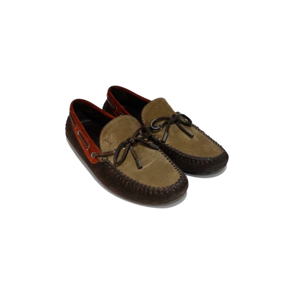 Louis Vuitton Brown Suede Loafers