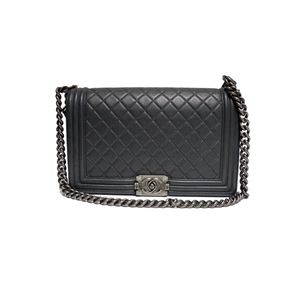 Chanel Boy Grey Bag