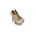 Fendi Snake & Wood Beige Pumps
