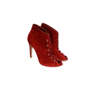 Gianvito Rossi Red Suede Ankle Boots