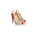 Louboutin Neon & Gray Pumps