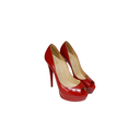 Louboutin Red Peep Pumps