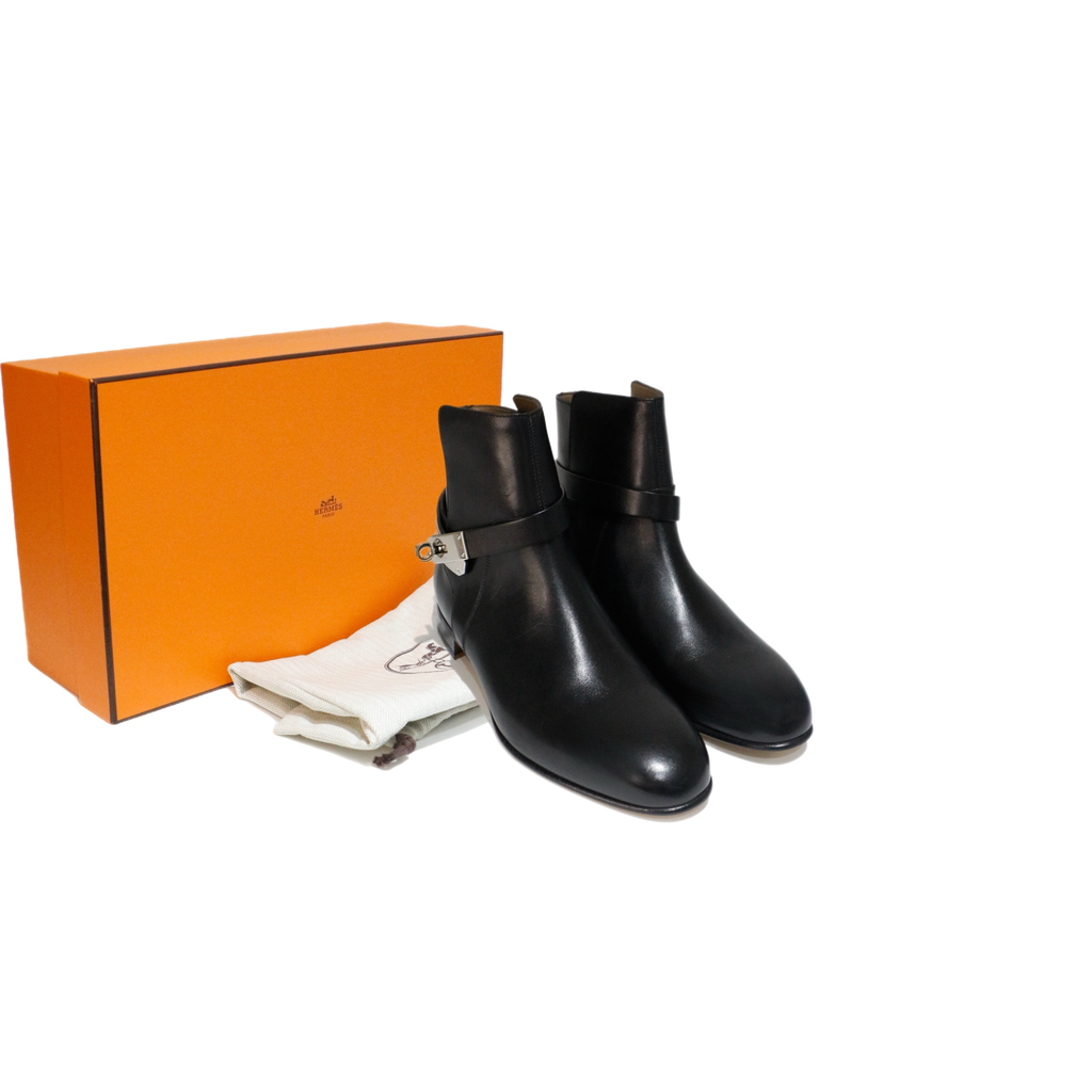 Hermes Black Ankle Boots