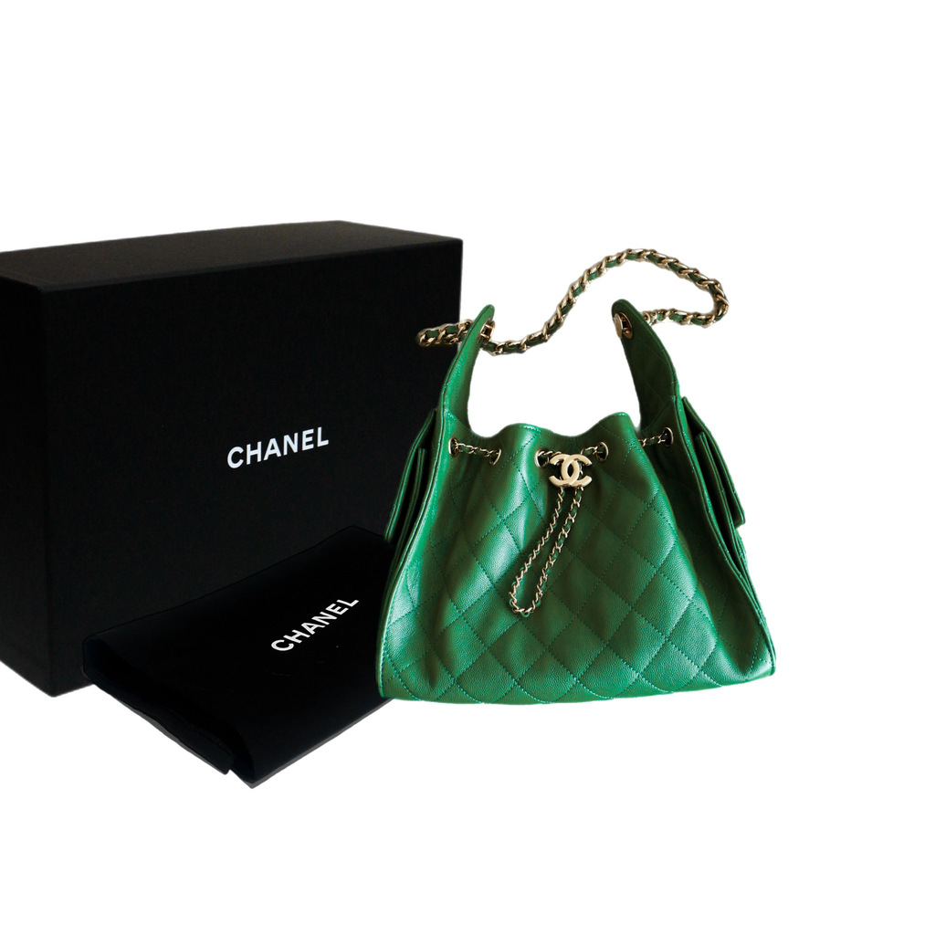 Chanel 25 Small Green Bag