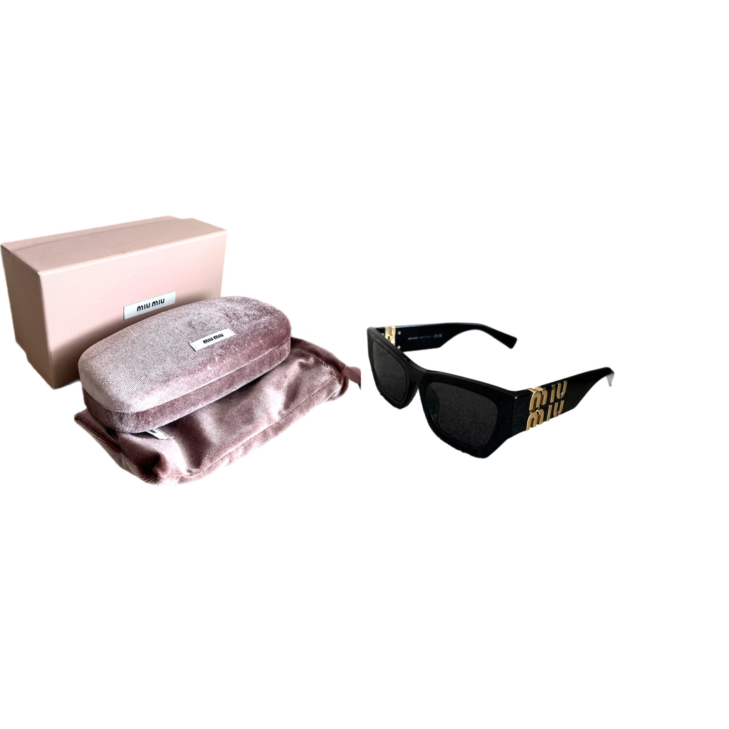 Miu Miu Black Logo Sunglasses