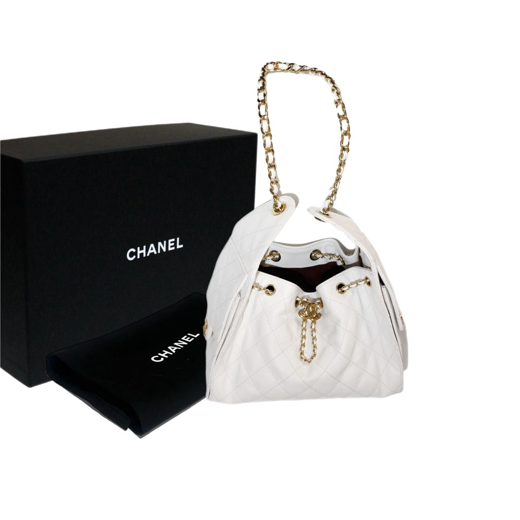 Chanel 25 Small White Bag