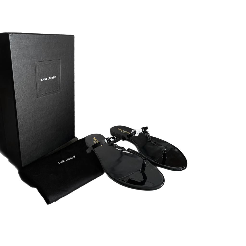Saint Laurent YSL Black Sandals