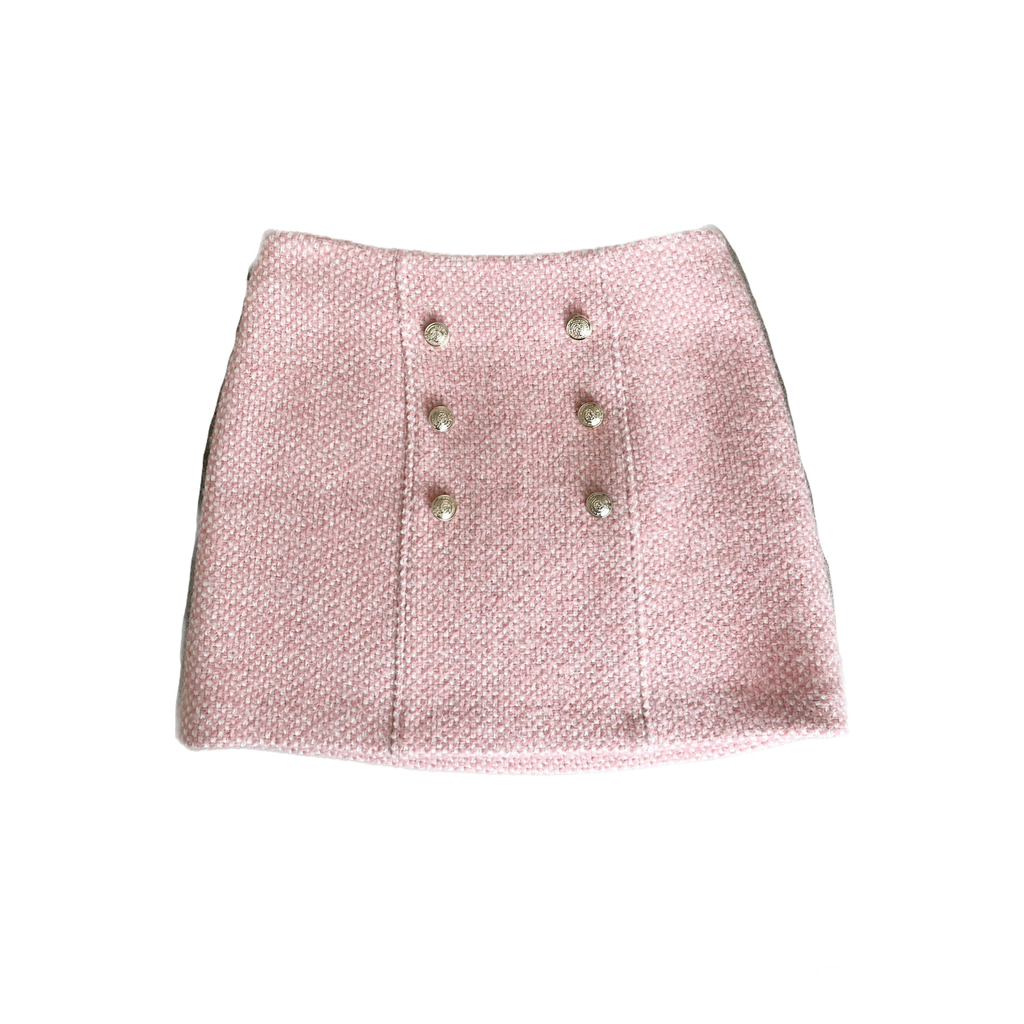 Maje Pink Tweed Skirt