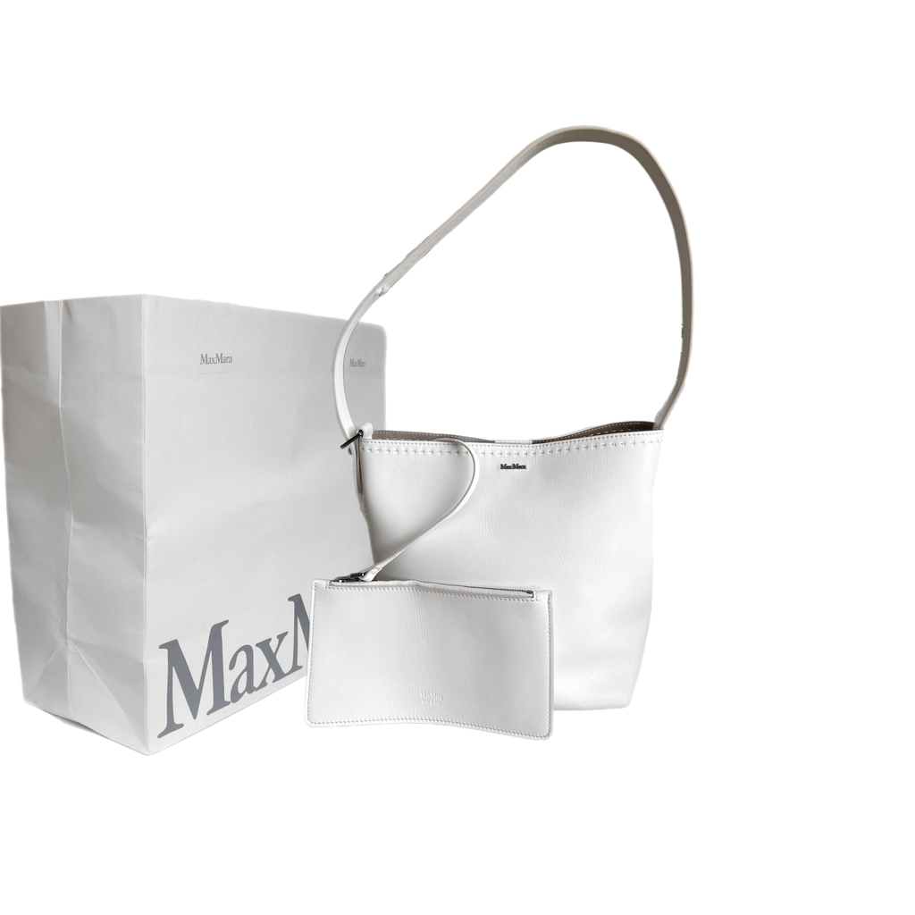 Max Mara White Leather Bag