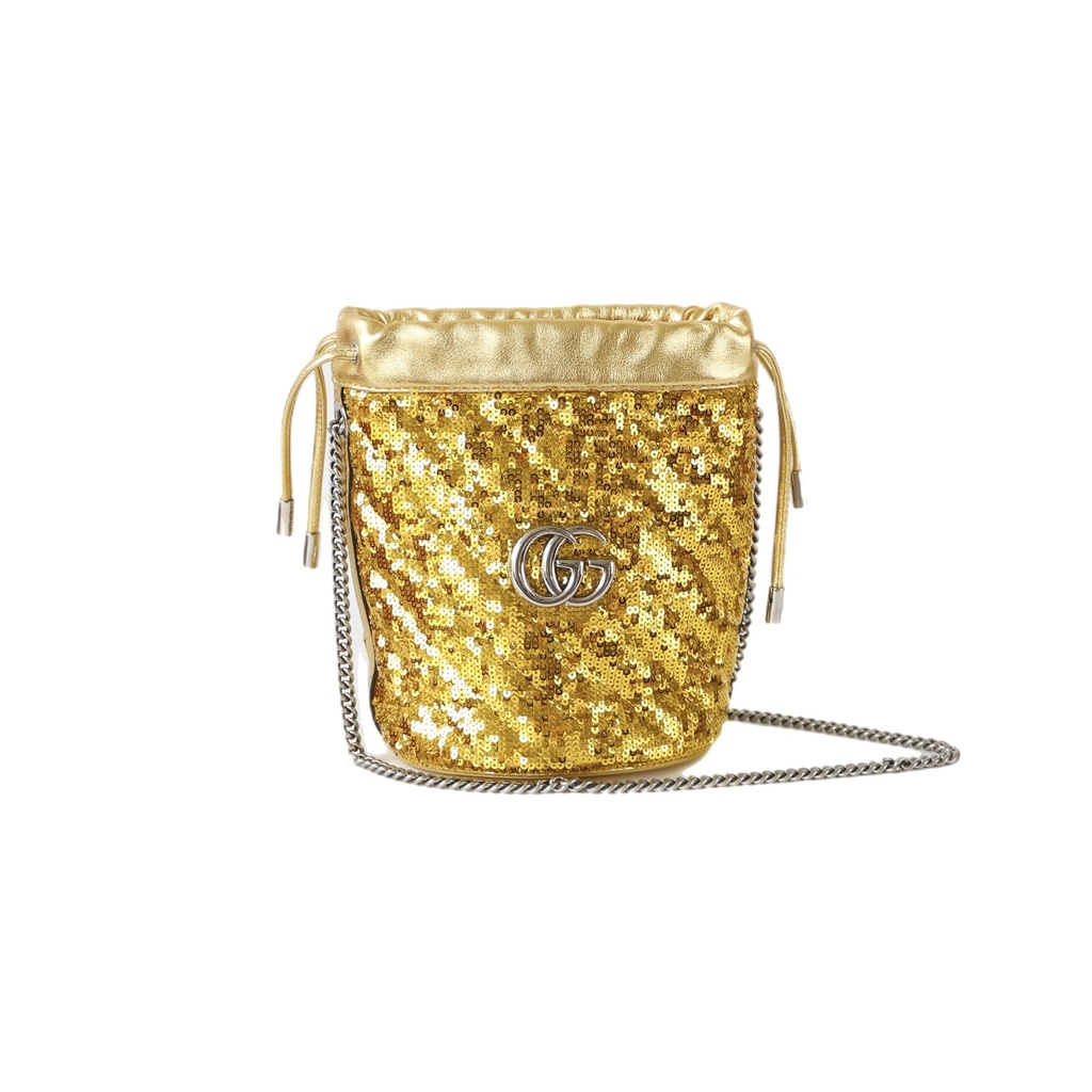 Gucci Gold Sequin Bucket Bag