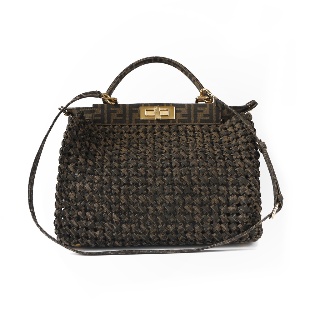 Fendi Interlace Zucca Peekaboo