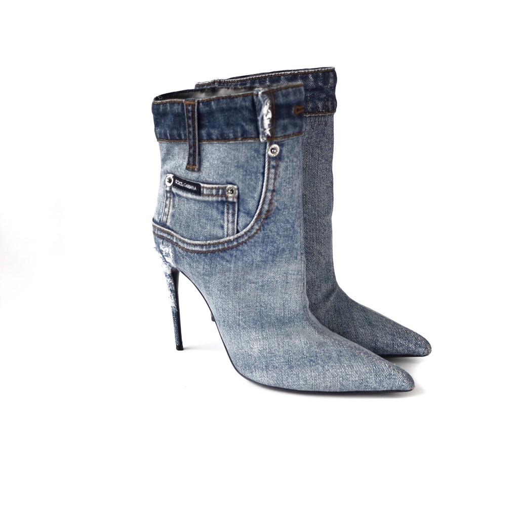 Dolce & Gabbana Denim Ankle Boots