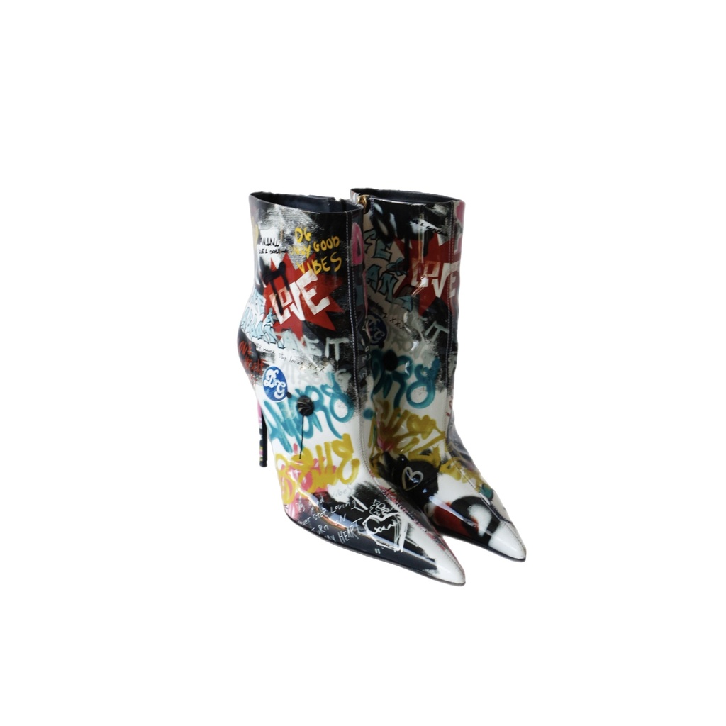 Dolce & Gabbana Graffiti Ankle Boots