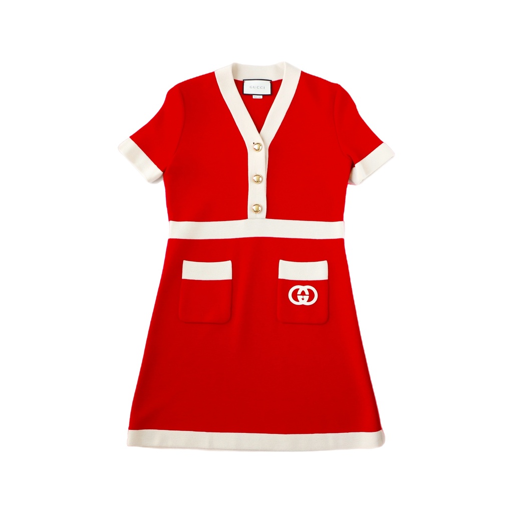 Gucci Interlocking Red Dress