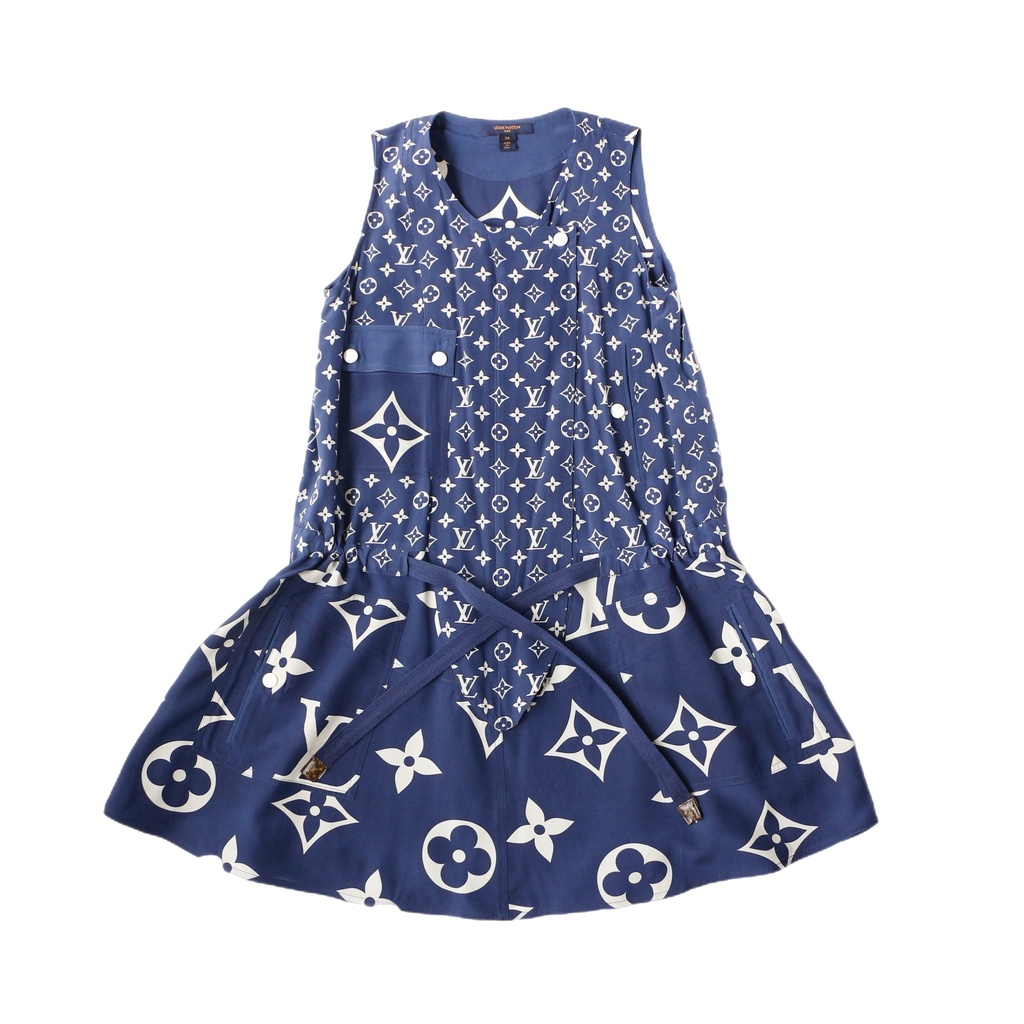 Louis Vuitton Logo Blue Dress